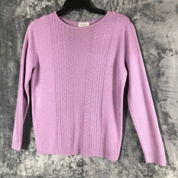 Classic Elements Petite Women’s Sweater Plum Size Small - Picture 1 of 13
